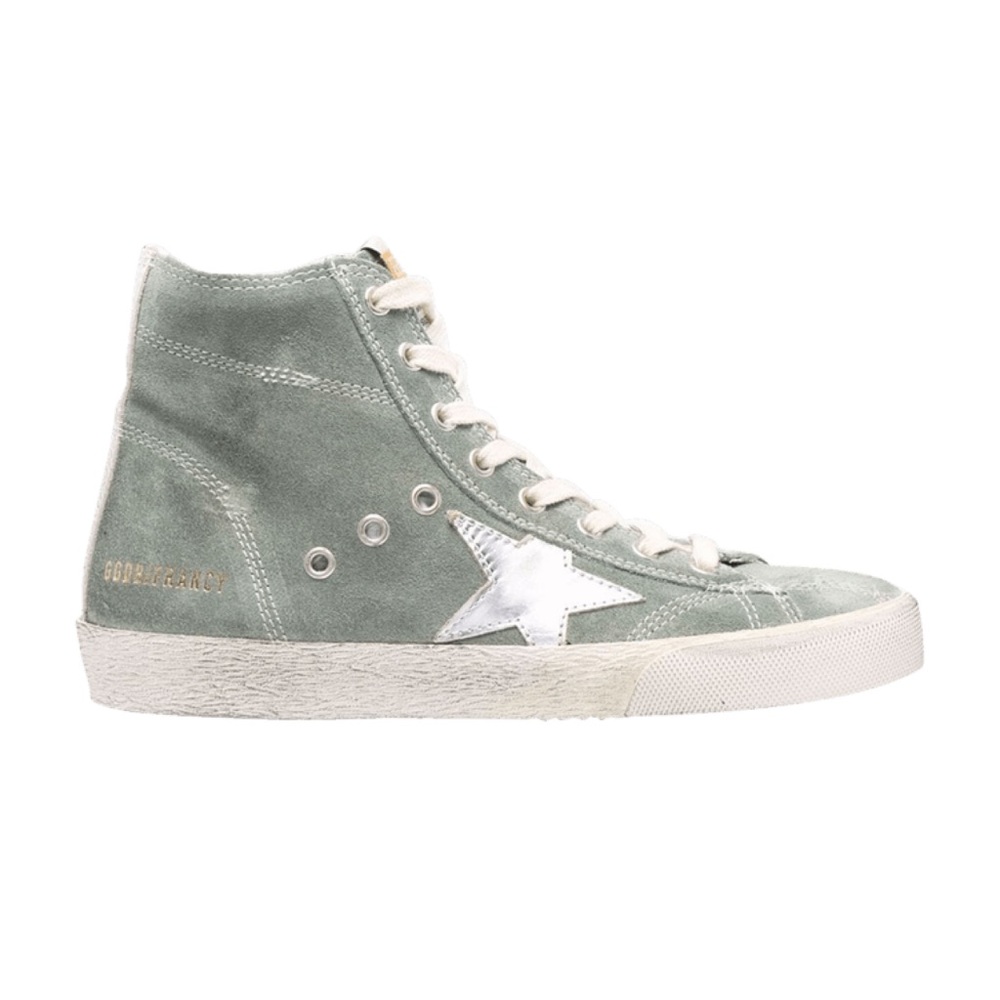 Golden Goose Francy Sage Suede w/ Silver Star